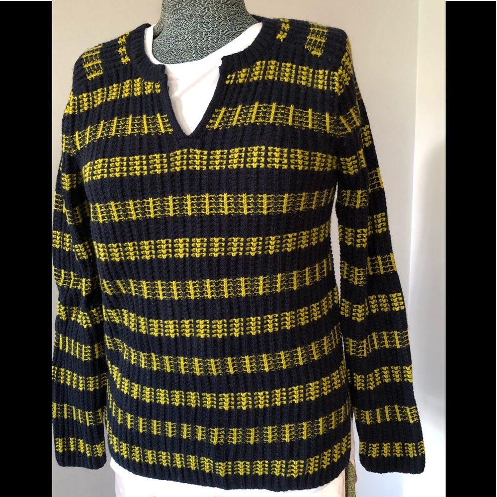 Jones NewYork blue& yellow sweater